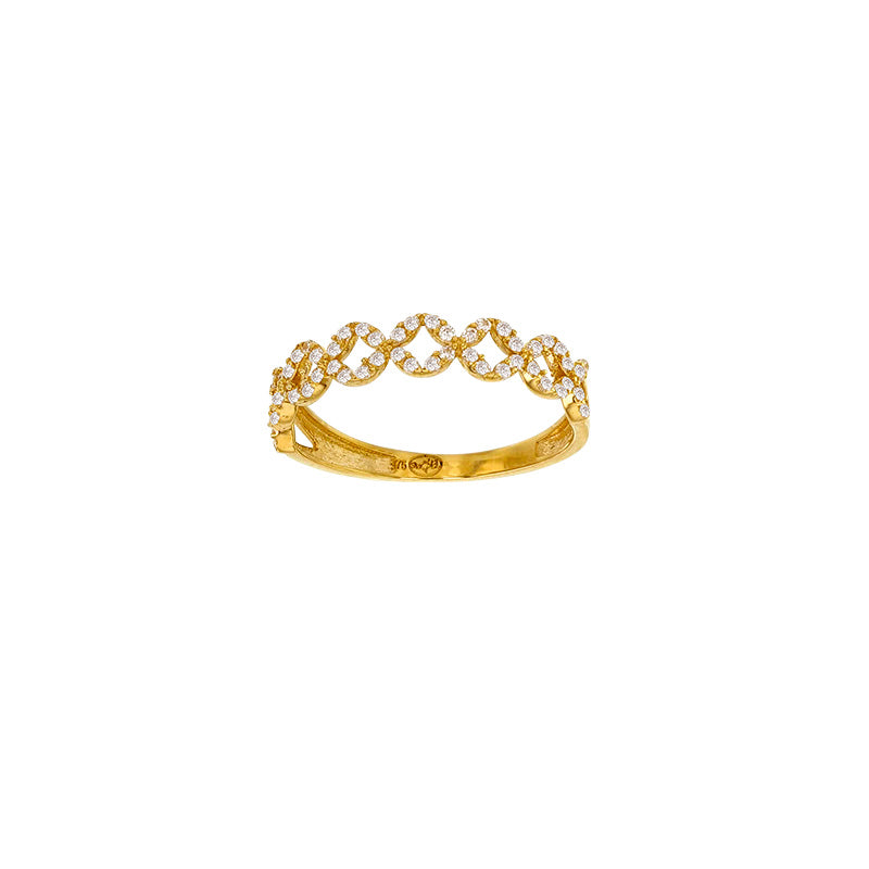Ring „Glistening Waves“ – 375er Gelbgold