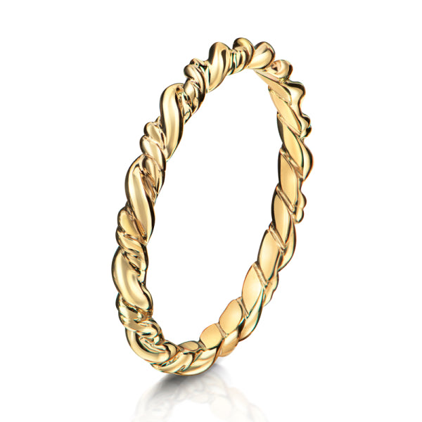 Ring „Golden Rope“ – 333er Gelbgold