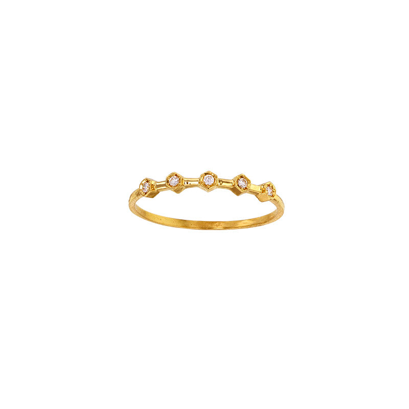 Ring „Hexa-Path“ – 18k Gelbgold
