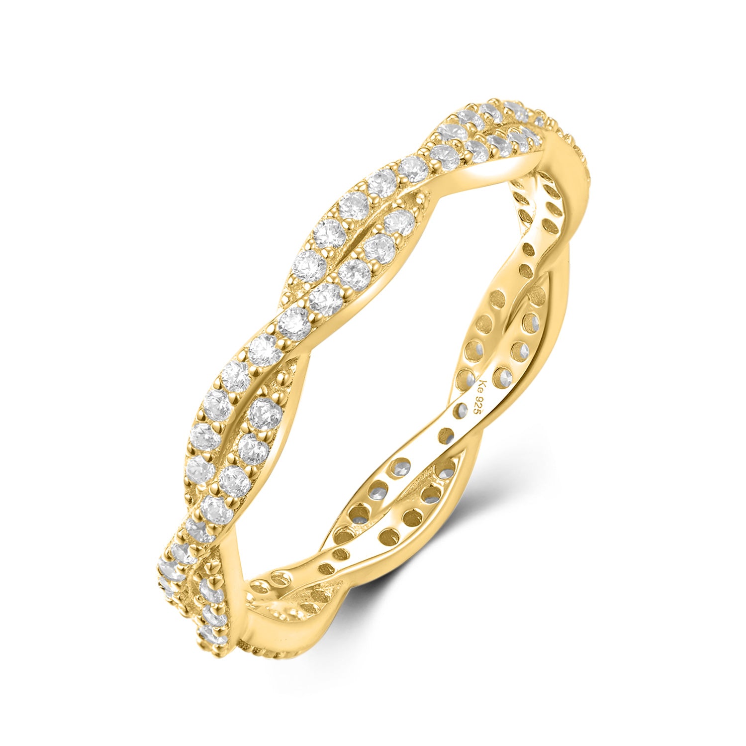Ring „Infinity Twist“ –  aus 925 Sterling Silber, vergoldet