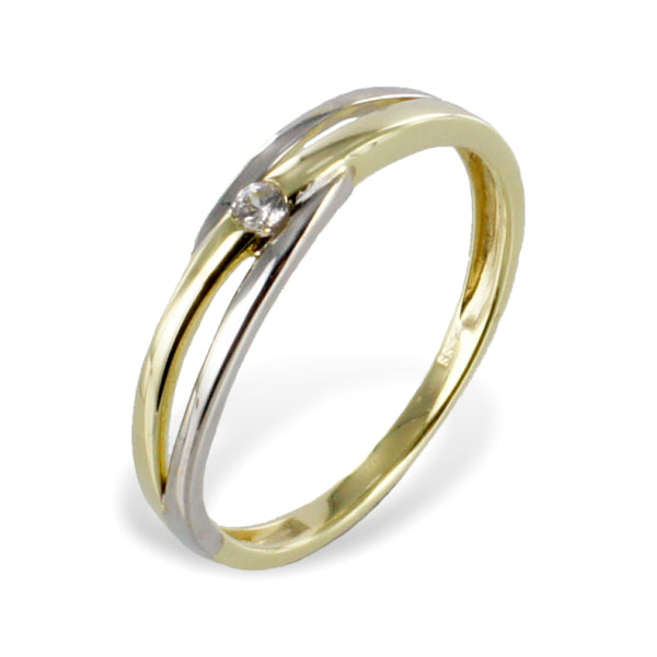 Ring „Intertwined“ – 8Kt Gelb- & Weißgold