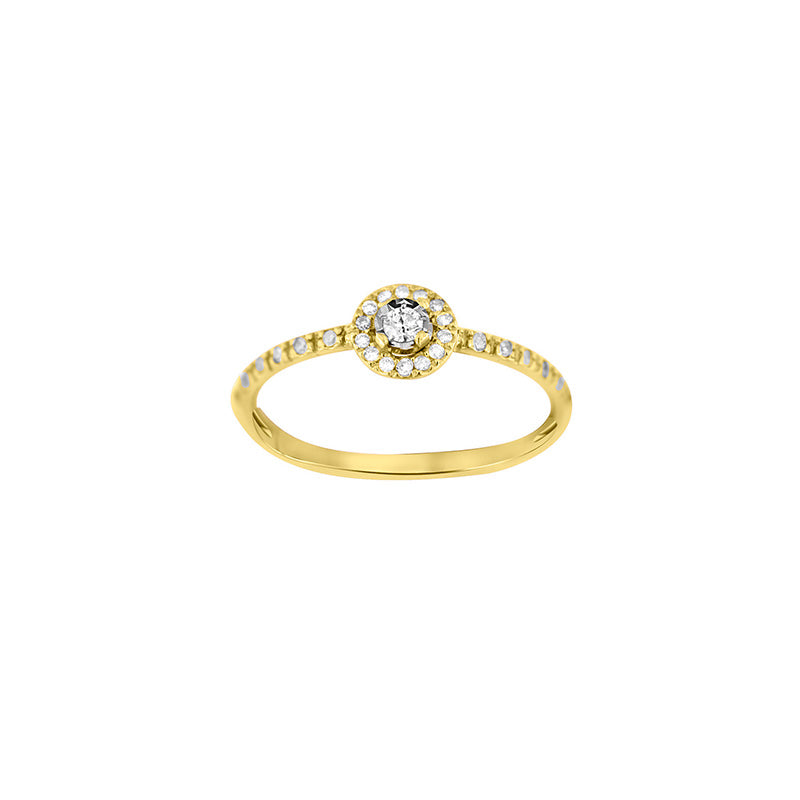 Ring „Luminous Halo“ – 18k Gelbgold mit Brillanten