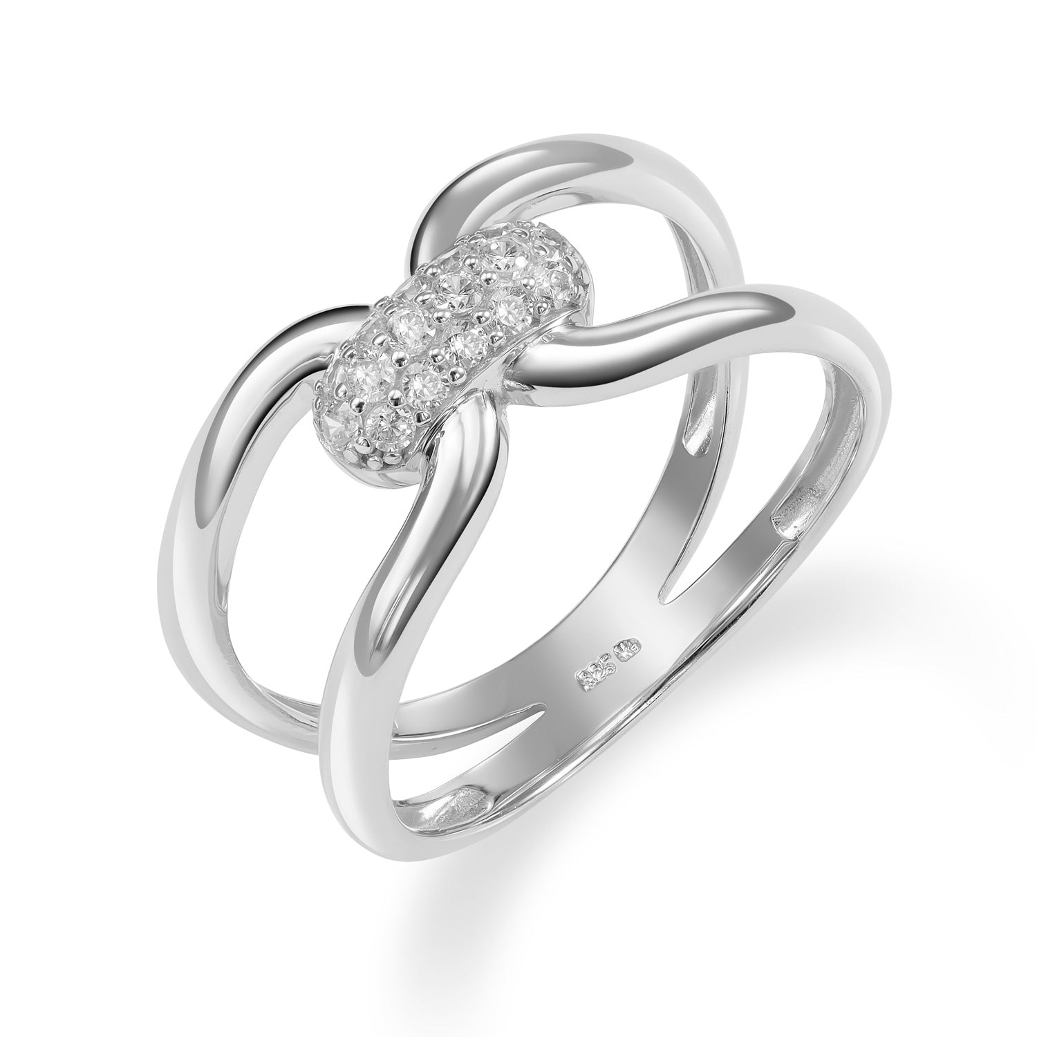 Ring „Nexus Infinity Pure“ – aus rhodiniertem 925er Sterling Silber
