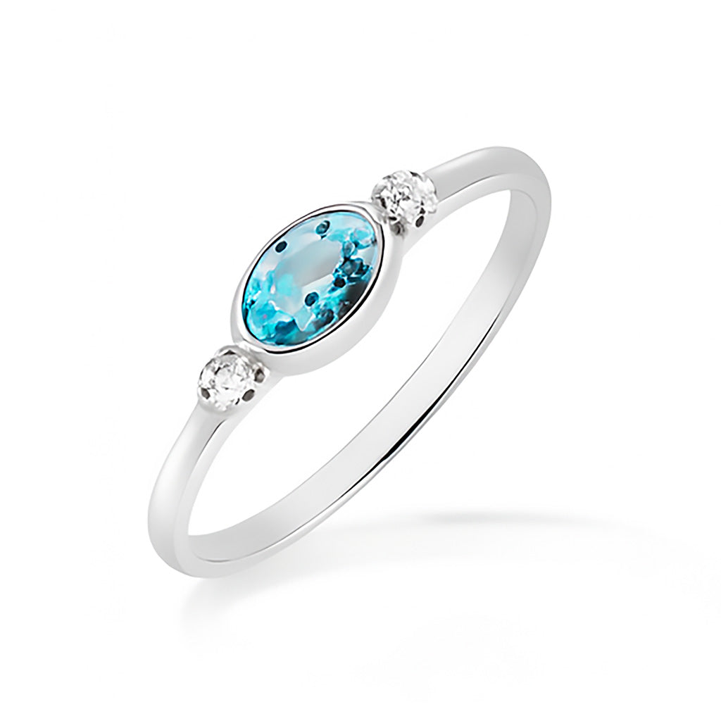 Ring „Ocean Breeze“ – aus rhodiniertem 925er Sterling Silber