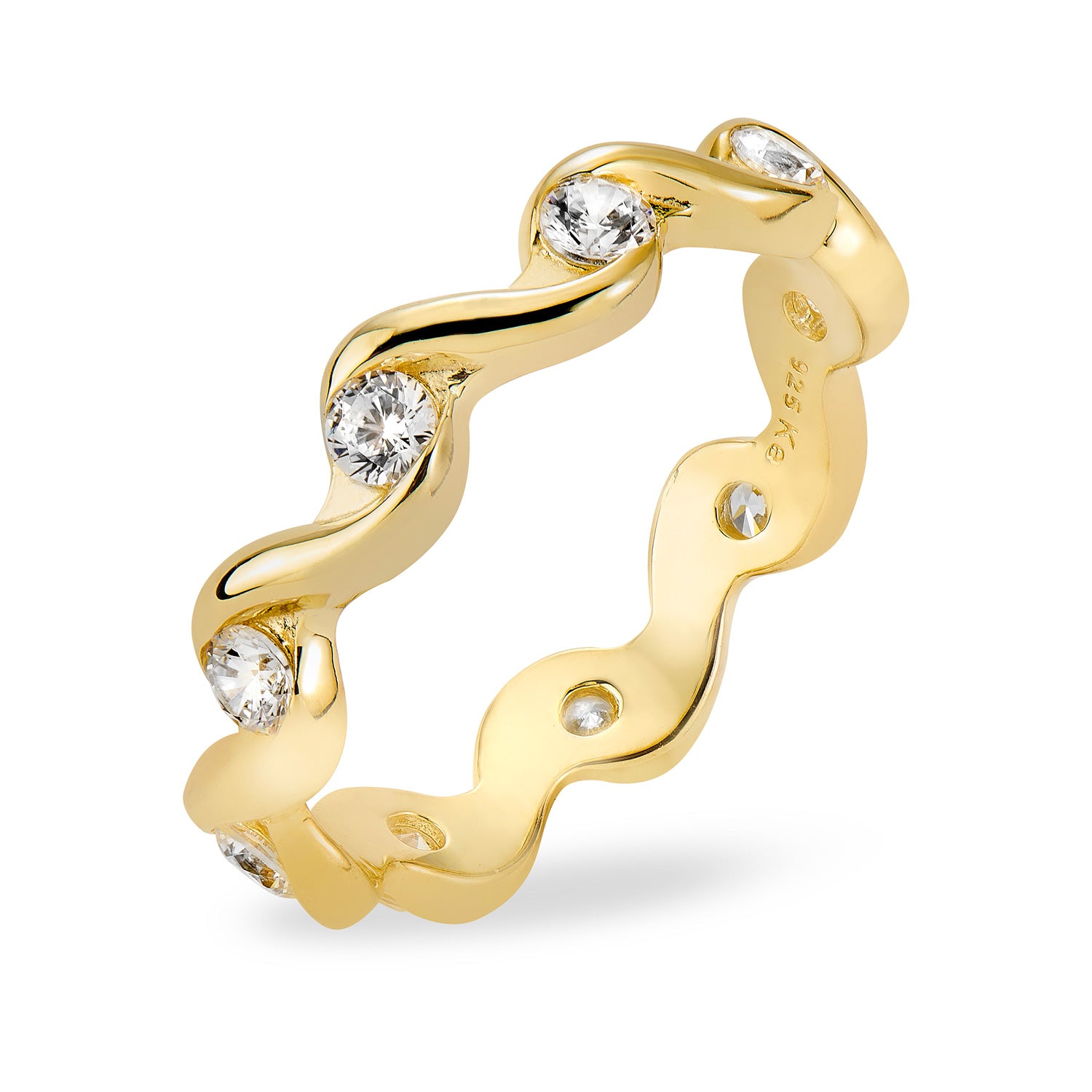 Ring „Ocean Sparkle“ – aus vergoldetem 925er Silber