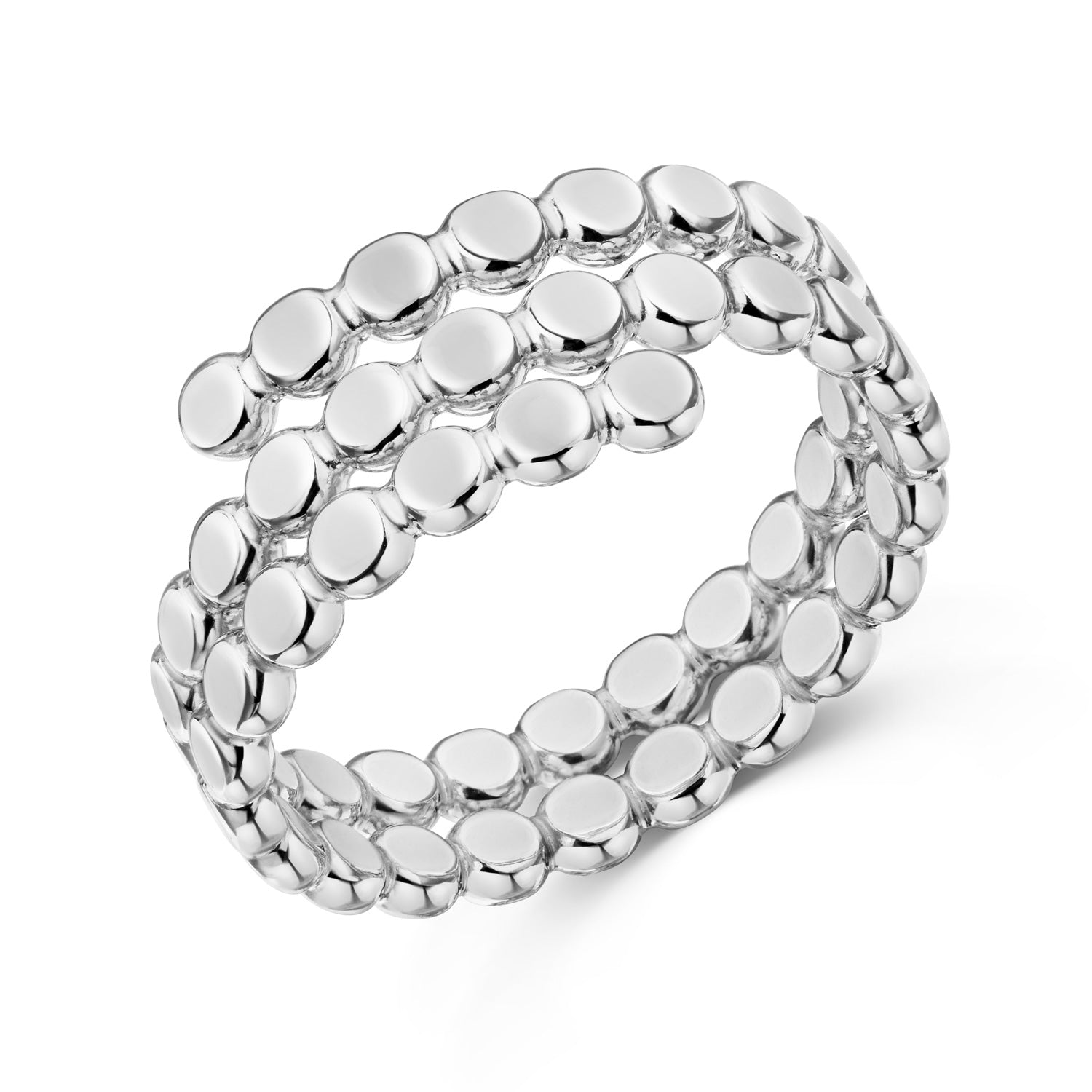 Ring „Orbital Flattened“ – aus rhodiniertem 925 Sterling Silber