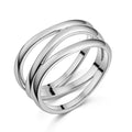 Ring „Orbital Flow Pure“ – aus rhodiniertem 925er Sterling Silber