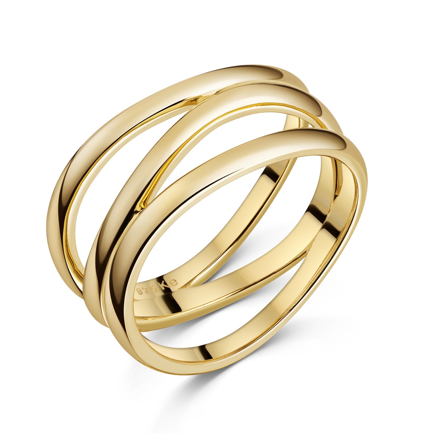 Ring „Orbital Flow“ – aus vergoldetem 925er Silber