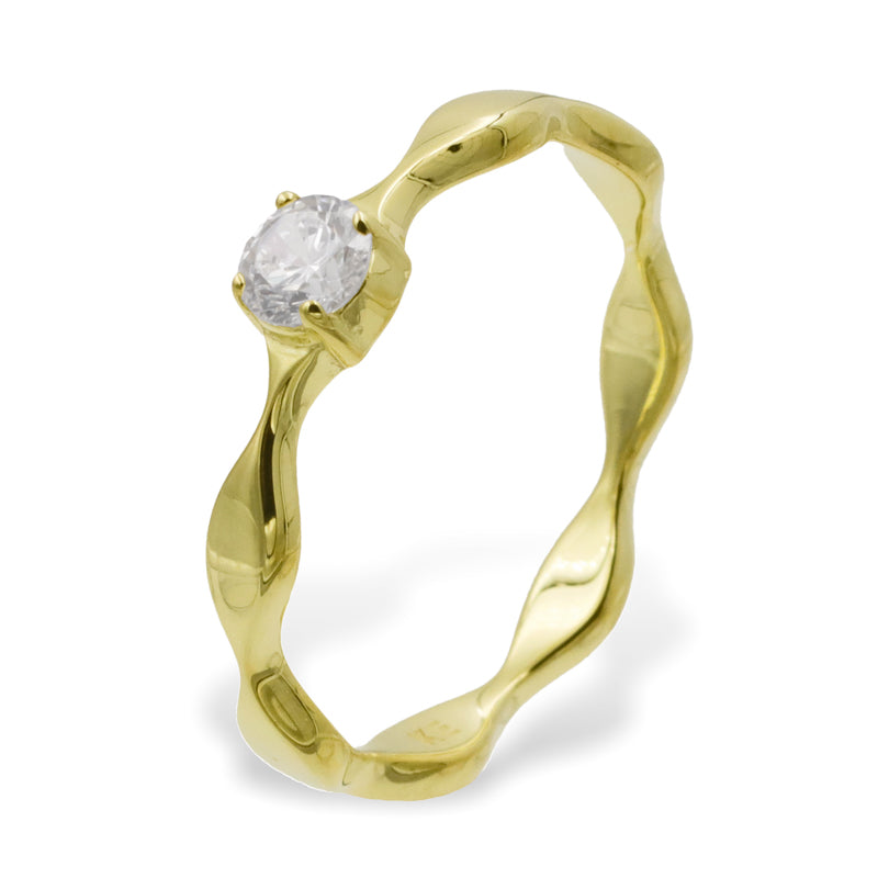 Ring „Organic Gleam Gold“ – aus vergoldetem 925er Silber
