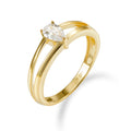Ring „Pear Split-Shank“ – aus 925er Sterling Silber, vergoldet