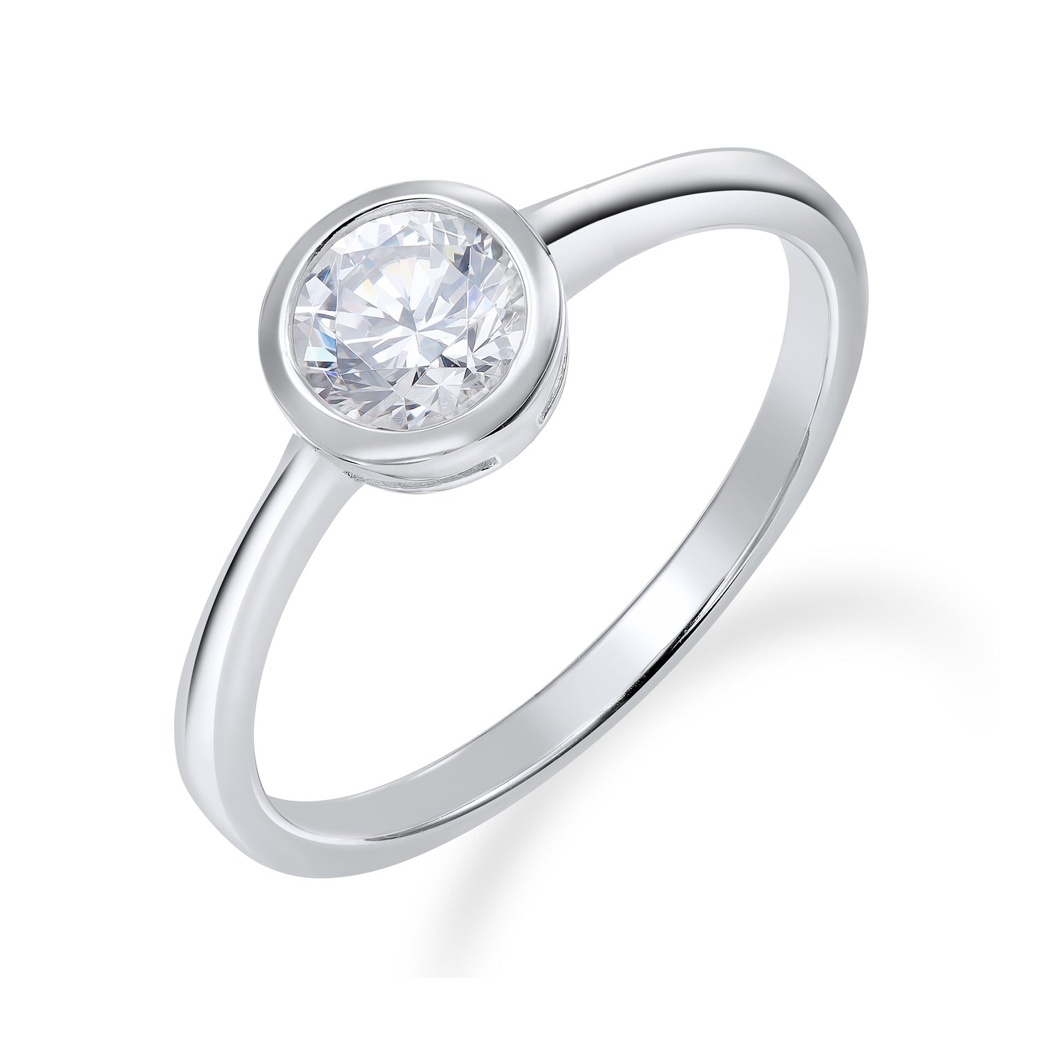 Ring „Pure Circle“ – aus rhodiniertem 925er Sterling Silber