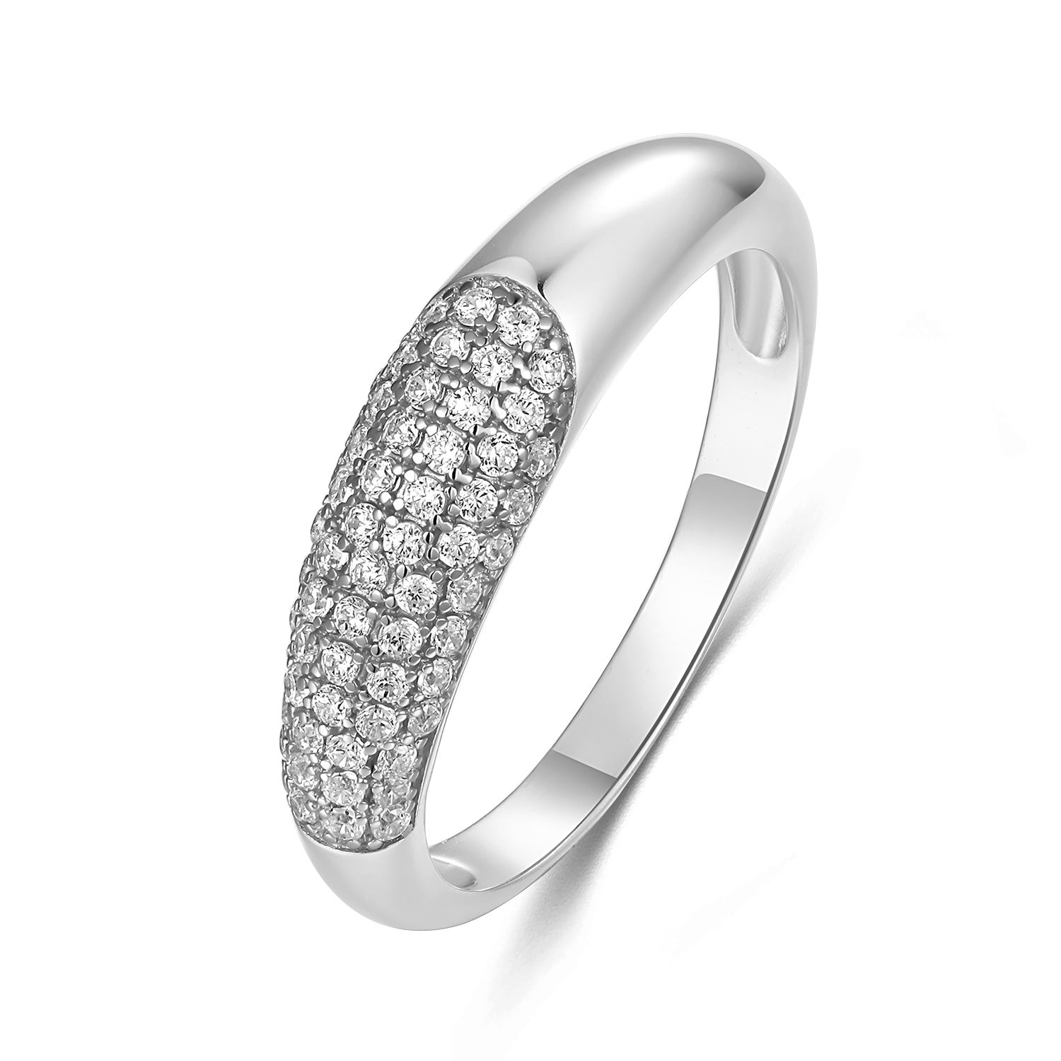 Ring „Pure Radiant Segment“ – aus rhodiniertem 925 Sterling Silber