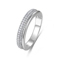 Ring „Pure Twin Path“ – rhodiniertem 925 Sterling Silber