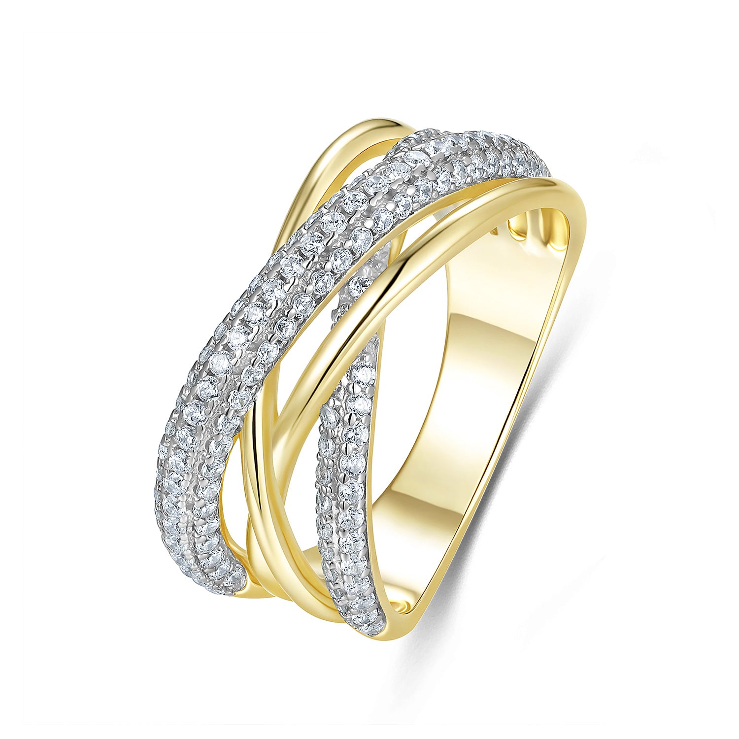Ring „Quad Fusion“ – aus 925 Sterling Silber, 18k vergoldet