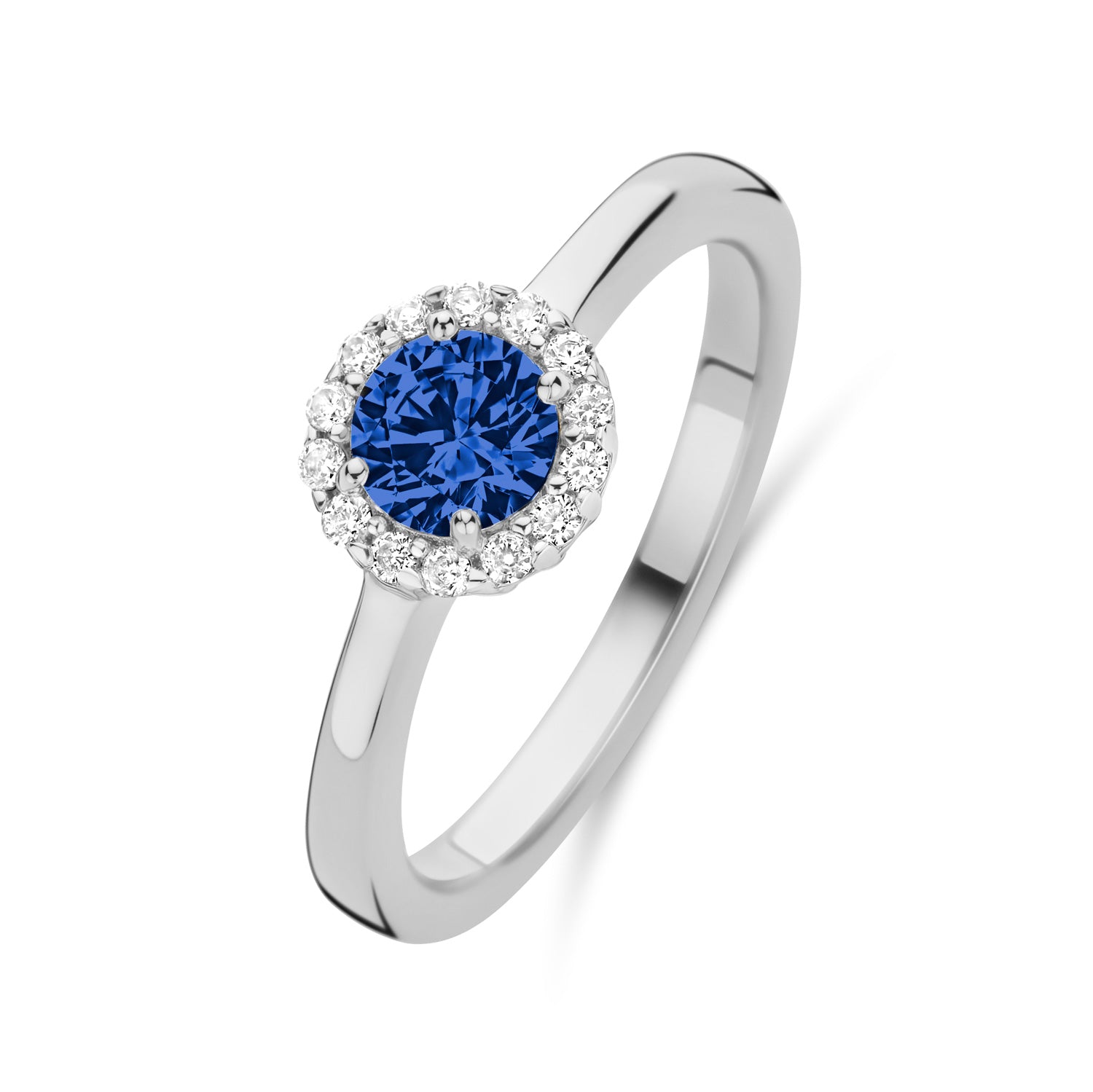 Ring „Royal Blue Orbit“ – aus rhodiniertem 925er Sterling Silber