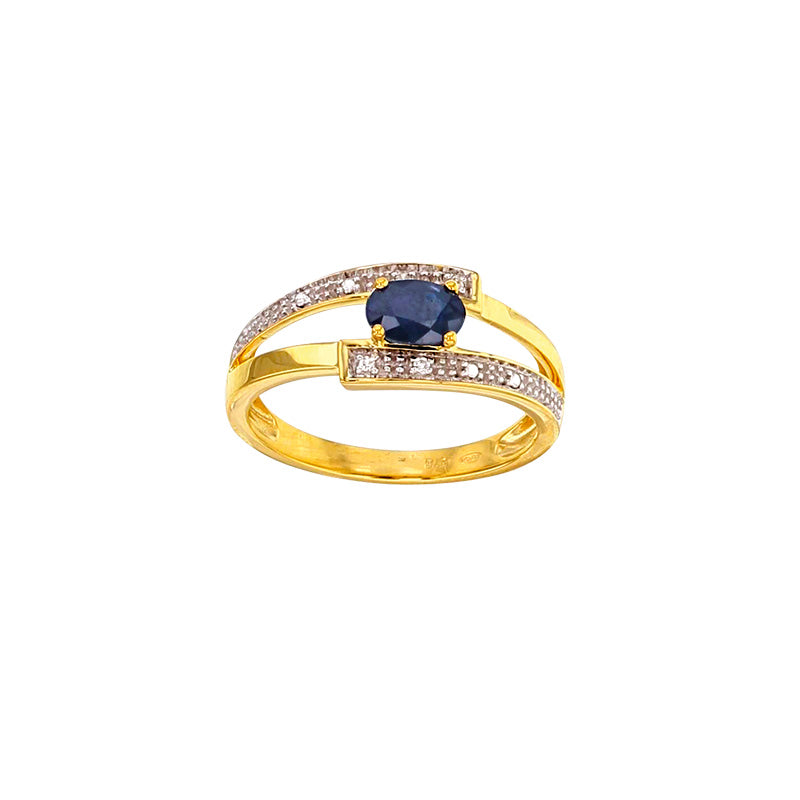 Ring „Royal Midnight“ – 375er Gelbgold