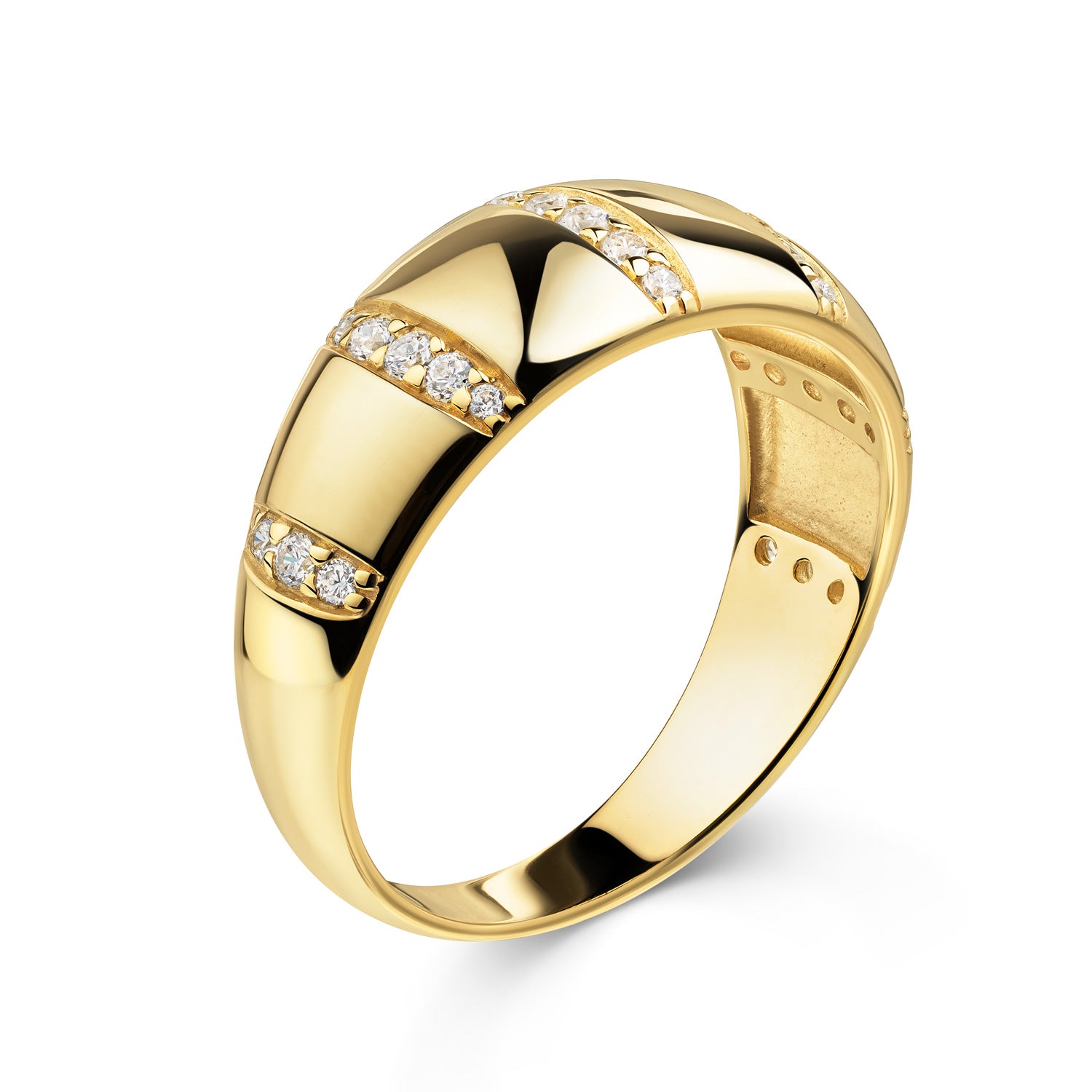 Ring „Royal Sovereign“ – aus 925er Sterling Silber, 18k vergoldet