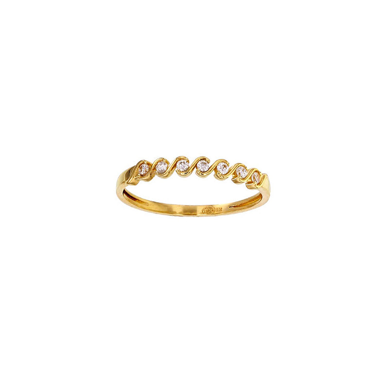 Ring „Serene Waves“ – 375er Gelbgold