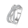 Ring „Silver Quad Fusion“ – aus rhodiniertem 925 Sterling Silber