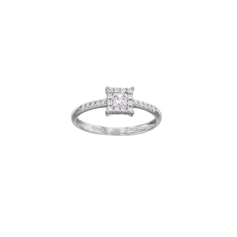Ring „Square Aura“ – 18k Weißgold