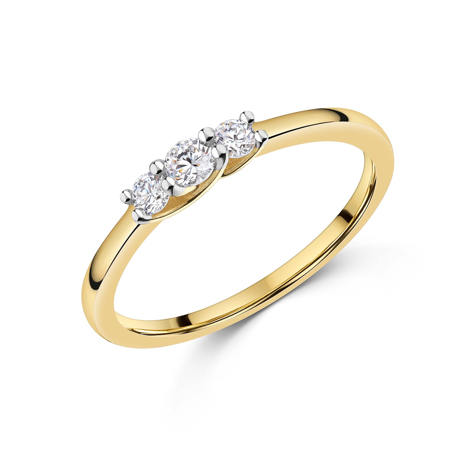 Ring „Trinity Petite“ –  aus 925er Silber, vergoldet