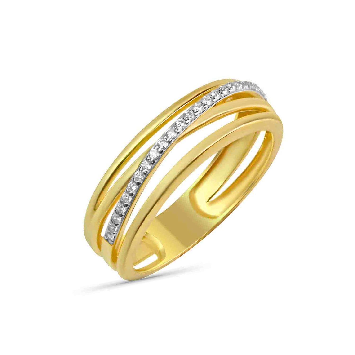 Ring „Triple Sparkle“ – 333er Gold