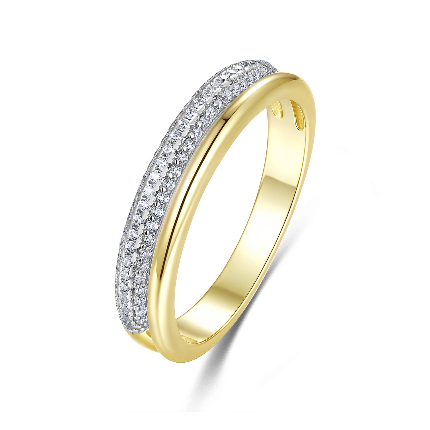 Ring „Twin Path“ – aus 925 Sterling Silber, 18k vergoldet