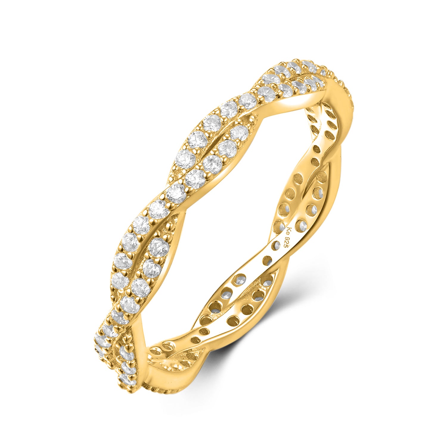 Ring „Twisted Brilliance“ – aus vergoldetem 925er Silber
