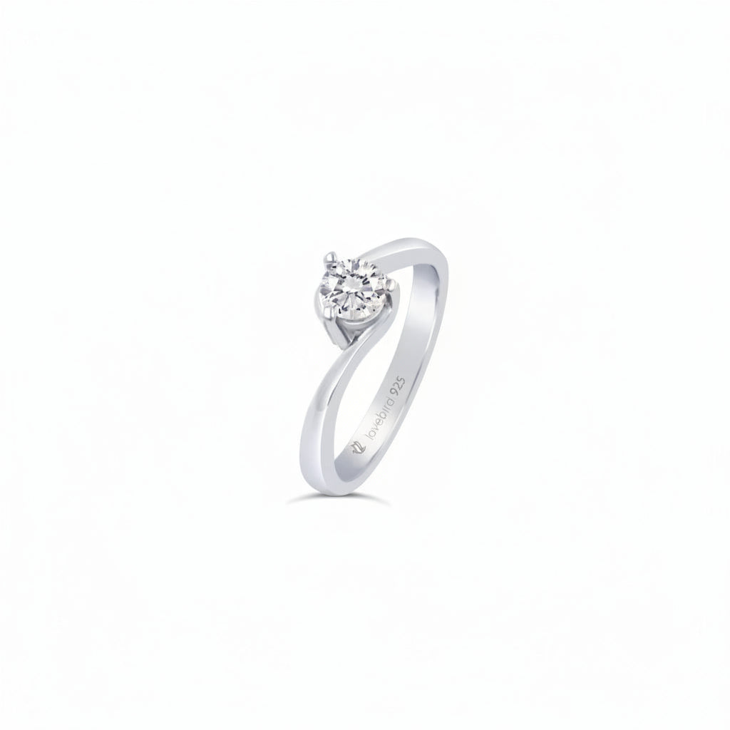 Ring „Twist of Brilliance“ – aus rhodiniertem 925er Sterling Silber