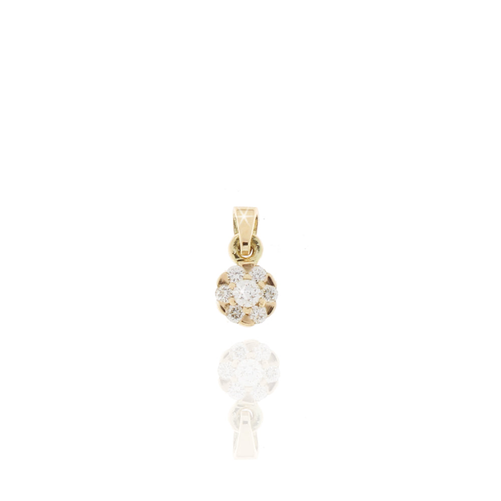 Roségold-Anhänger „Radiant Petal“ – 0,14ct Brillanten (SI/TW) aus 585/- Gold