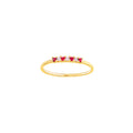 Rubin- & Diamant-Ring „Ruby Rhythm“ – 18k Gelbgold