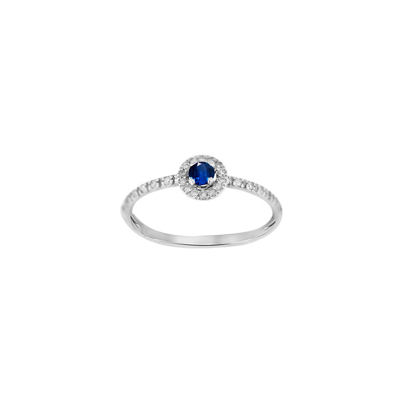 Saphir-Ring „Ocean Brilliance“ – 18k Weißgold