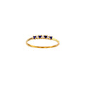 Saphir- & Diamant-Ring „Midnight Glow“ – 18k Gelbgold