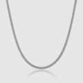 Schlangenkette 1 mm – 590er Weißgold