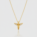 Schutzengel-Collier „Divine Guardian“ – 375er Gelbgold mit Zirkonia