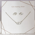 Set „Duo der Herzen“ – Elegantes Collier & Ohrstecker aus rhodiniertem Silber