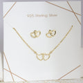 Set „Goldene Verbundenheit“ – Exklusives Collier & Ohrstecker (vergoldet)