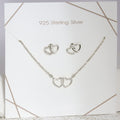 Set „Unzertrennliche Herzen“ – Elegantes Collier & Ohrstecker aus 925er Silber