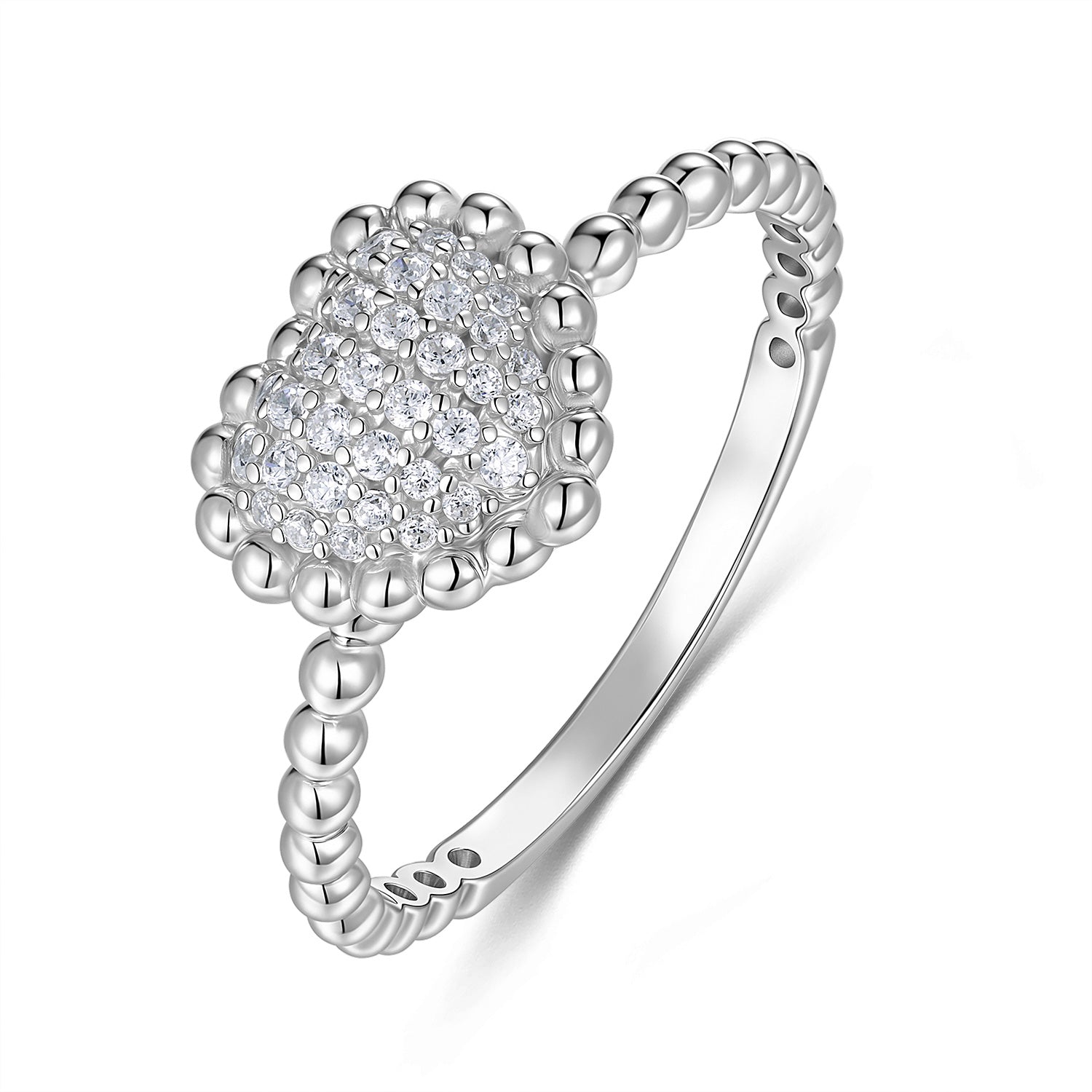 Silber-Herzring „Pure Love“ – rhodiniertem 925 Sterling Silber