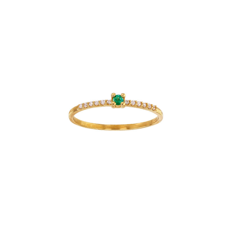 Smaragd-Ring „Emerald Glow“ – 18k Gelbgold