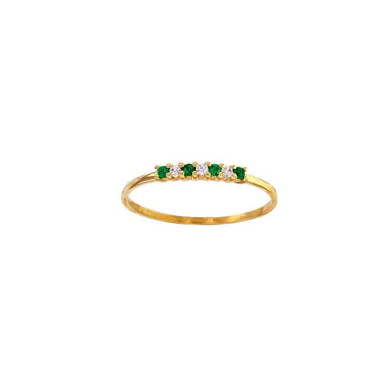 Smaragd- & Diamant-Ring „Green Radiance“ – 18k Gelbgold
