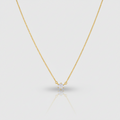 Solitär-Collier „Classic Crown“ – 9k Gelbgold (4 mm)