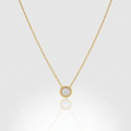 Solitär-Collier „Luminous Aura“ – 18k Gelbgold (4 mm)