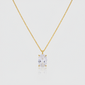 Solitär-Collier „Oval Elegance“ – 375er Gelbgold (7 x 5 mm)
