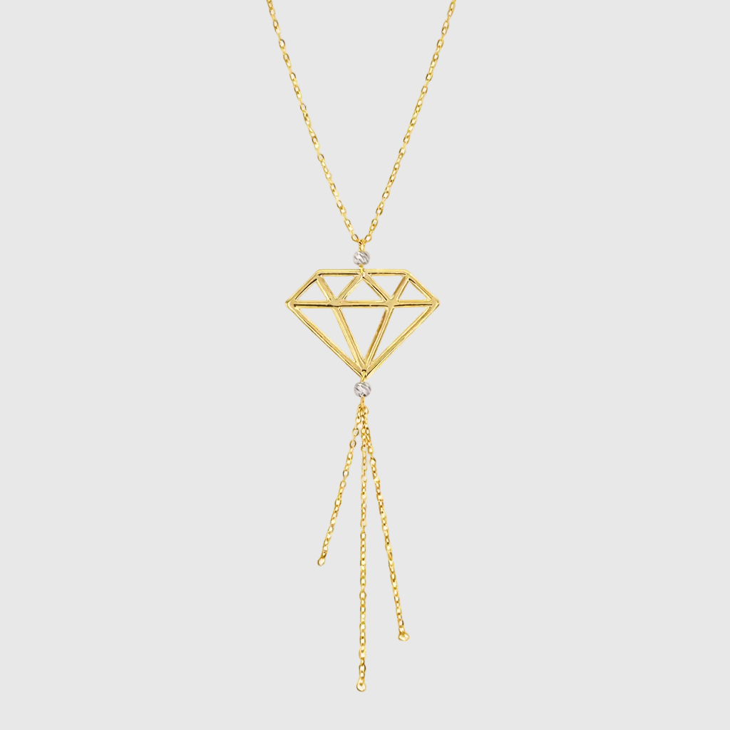 Statement-Collier „Diamond Silhouette“ – 375er Gold Bicolor