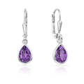 Ohrhänger „Arctic Violet“ – Echter Amethyst aus rhodiniertem 925er Silber