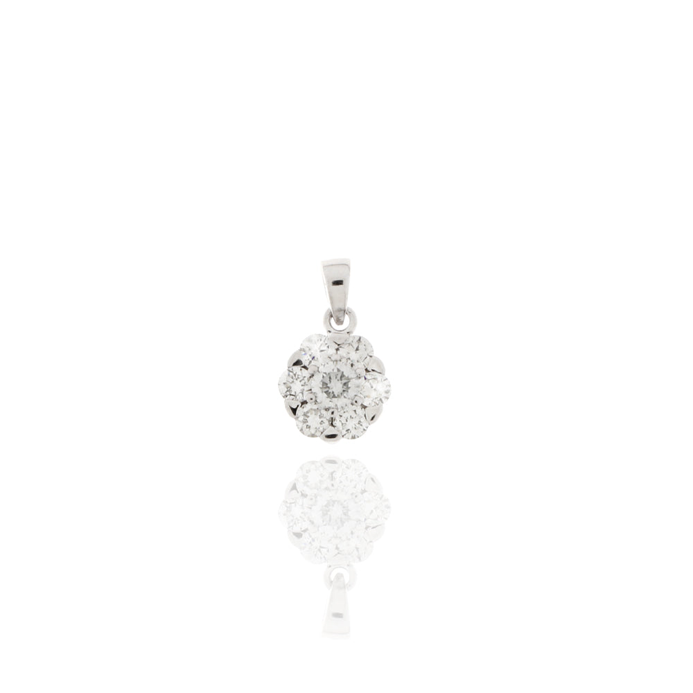 Weißgold-Anhänger „Grand Bloom“ – 0,54ct Brillanten (SI/TW) aus 590/- Gold