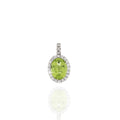 Weißgold-Anhänger „Verdant Grace“ – Peridot 1,27ct & 0,16ct Brillanten aus 590/- Gold