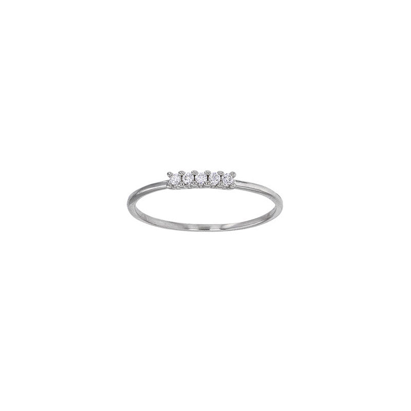 Weißgold-Ring „Five Diamonds“ – 18k Gold
