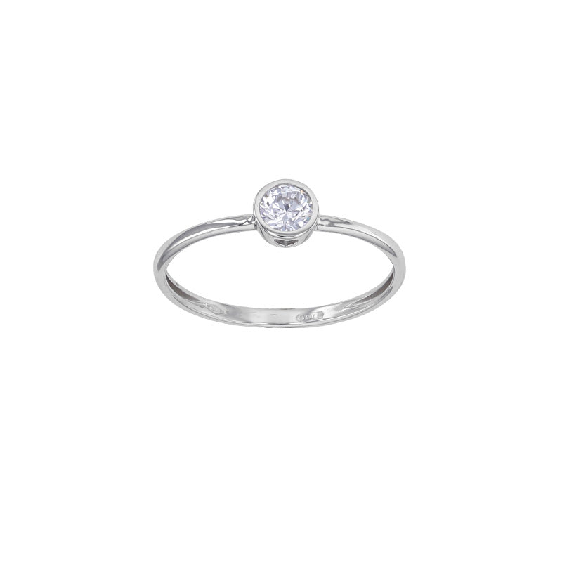 Weißgold-Ring „Lunar Sparkle“ – 375er Gold